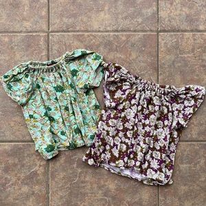 Milkbarn Vintage Floral Print Shirt Lot of 2